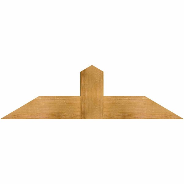 Ekena Millwork Portland Rough Sawn Timber Gable Bracket, Western Red Cedar, 48"W x 14"H x 6"D x 6"F, 7/12 Pitch GBW048X14X0606POR00RWR - main